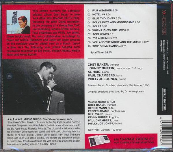 Chet Baker : In New York (CD, Album, RE)