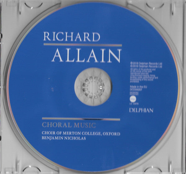 Richard Allain, Choir Of Merton College, Oxford, Benjamin Nicholas : Choral Music (CD, Album)
