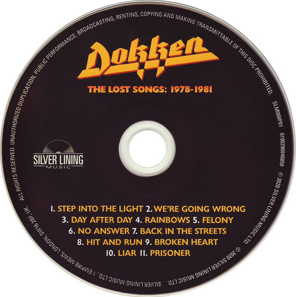 Dokken : The Lost Songs: 1978-1981 (CD, Album, Dig)