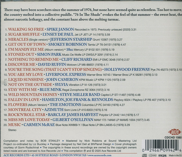 Bob Stanley : 76 In The Shade (CD, Comp)