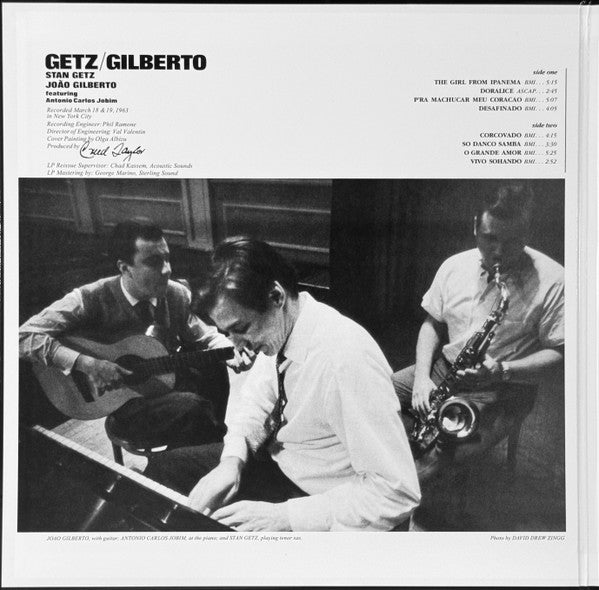 Stan Getz / João Gilberto Featuring Antonio Carlos Jobim : Getz / Gilberto (LP, Album, RE, RM, 180)