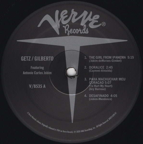 Stan Getz / João Gilberto Featuring Antonio Carlos Jobim : Getz / Gilberto (LP, Album, RE, RM, 180)