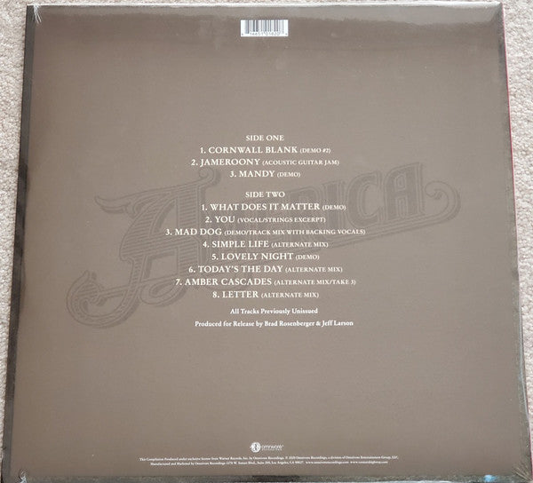 America (2) : Heritage II: Demos/Alternate Takes 1971-1976 (LP, RSD, Comp)