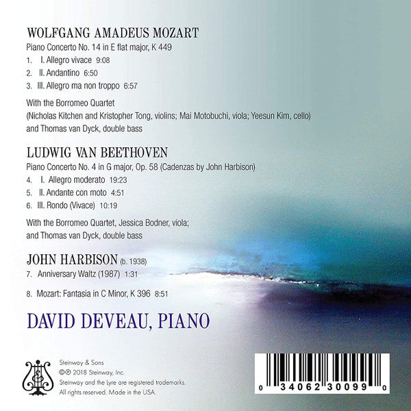 David Deveau, Ludwig van Beethoven, Wolfgang Amadeus Mozart, John Harbison : Beethoven, Mozart, Harbison (CD, Album)