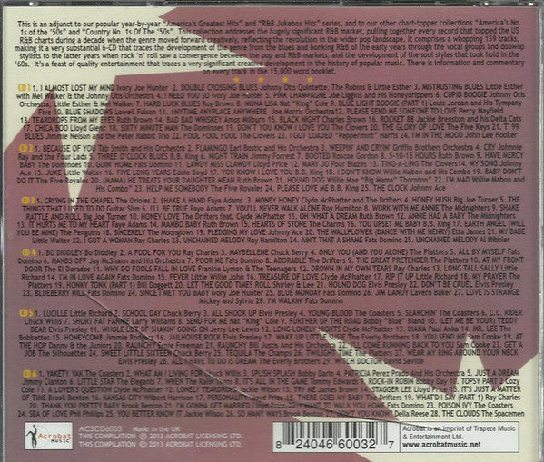 Various : The R&B No. 1s Of The '50s (6xCD, Comp)