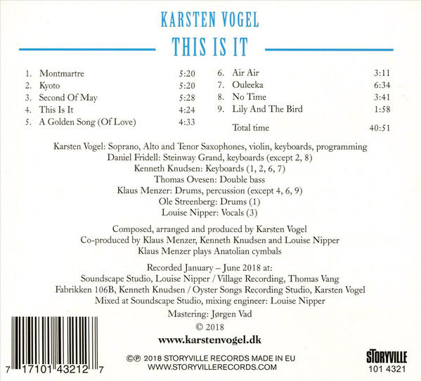 Karsten Vogel : This Is It (CD, Album)