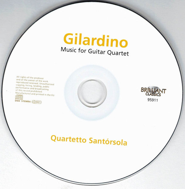 Angelo Gilardino, Quartetto Santórsola : Music For Guitar Quartet (CD, Album)