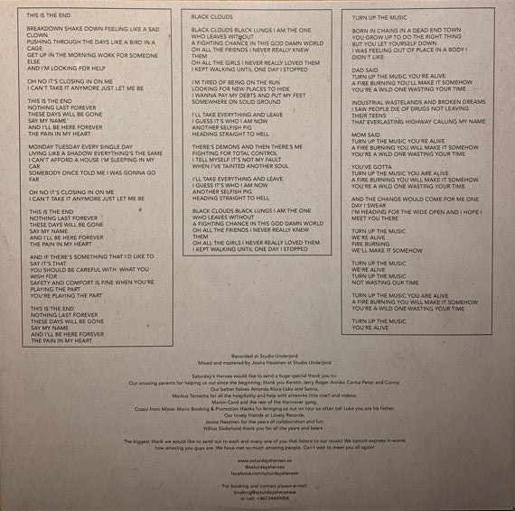 Saturday's Heroes : Turn Up The Music (12", MiniAlbum)