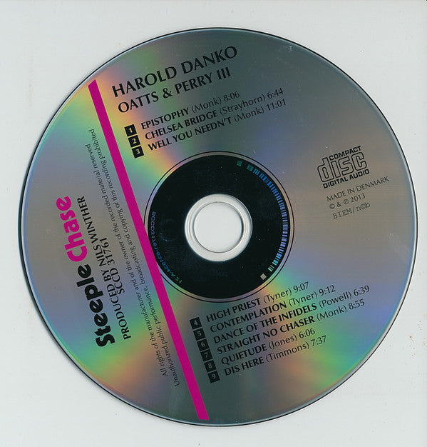 Harold Danko Quintet : Oatts & Perry III (CD, Album)