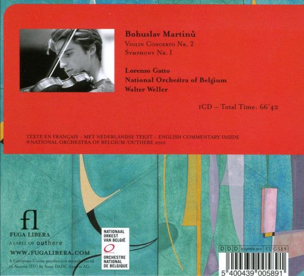 Bohuslav Martinů, Lorenzo Gatto, Belgian National Orchestra, Walter Weller : Violin Concerto No. 2 & Symphony No. 1 (CD, Album)