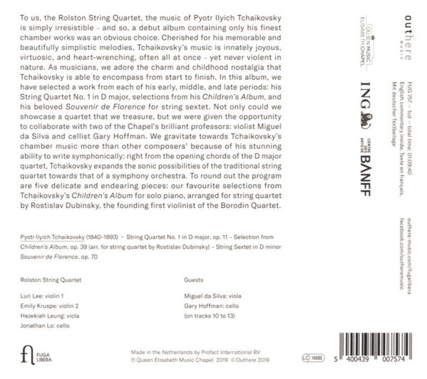 Pyotr Ilyich Tchaikovsky, Rolston String Quartet, Miguel Da Silva, Gary Hoffman (3) : Souvenirs (CD, Album, Comp)