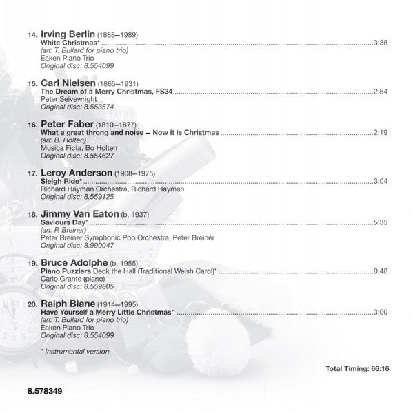 Peter Breiner, Matthew Berry (4), Richard Hayman, Gavin Sutherland (3), Ondrej Lenárd, Richard Tanner, Bo Holten : My Playlist For The Christmas Season (CD)