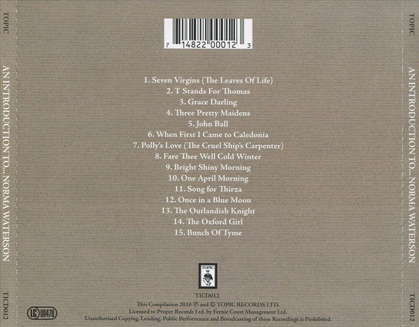 Norma Waterson : An Introduction To Norma Waterson (CD, Comp)