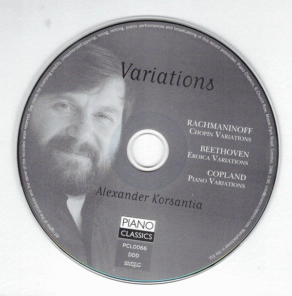 Ludwig van Beethoven, Sergei Rachmaninoff, Aaron Copland - Alexander Korsantia : Eroica Variations / Chopin Variations / Piano Variations (CD, Album)