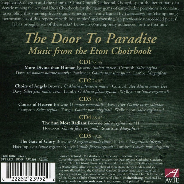 The Choir Of Christ Church Cathedral, Stephen Darlington : The Door To Paradise: Music From The Eton Choirbook (5xCD, Comp + Box)
