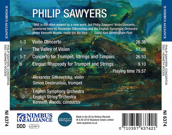 Philip Sawyers (2), Kenneth Woods (2), English Symphony Orchestra, English String Orchestra : Concertos (CD, Album)