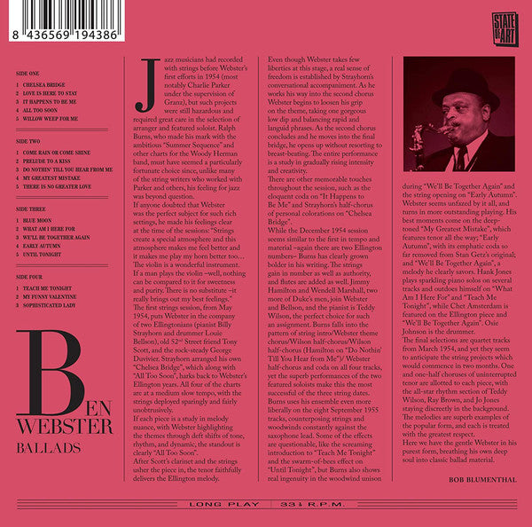 Ben Webster : Ballads (CD, Comp, RE, RM, 24-)
