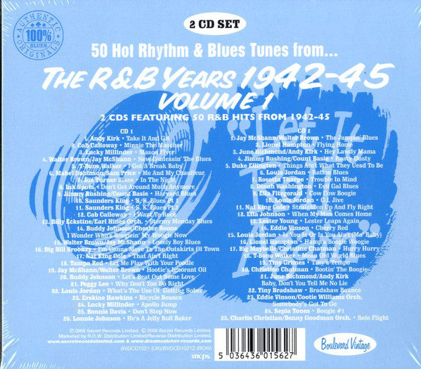 Various : The R&B Years 1942-45 Volume 1 (2xCD, Comp, RM)