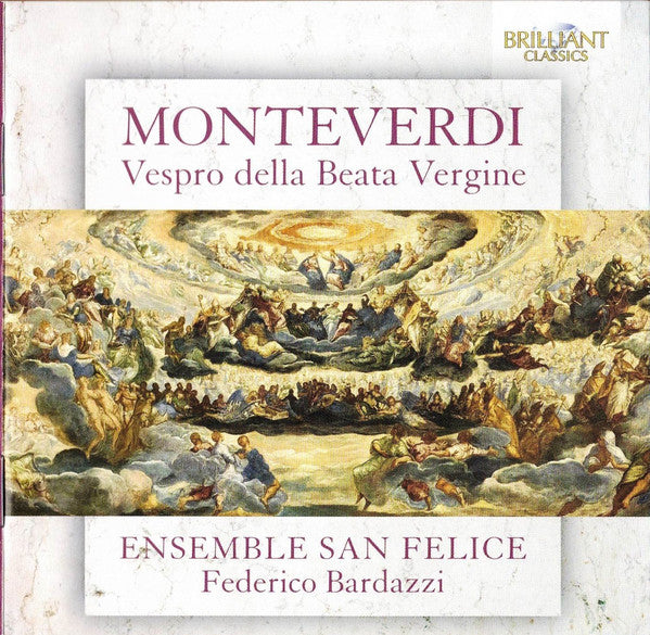 Claudio Monteverdi / Ensemble San Felice, Federico Bardazzi : Vespro Della Beata Vergine (2xCD, Album)