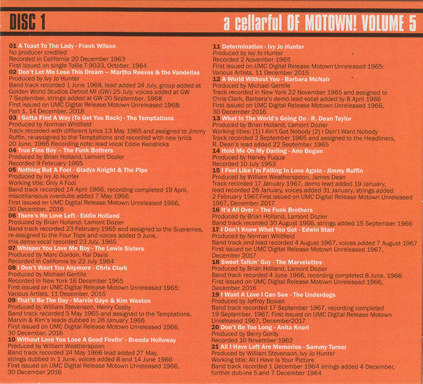 Various : A Cellarful Of Motown! Volume 5 (2xCD, Comp)