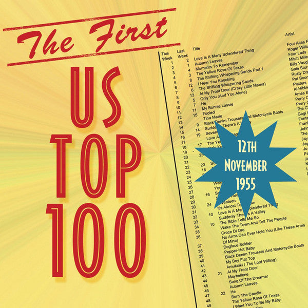 Various : The First US Top 100 (12th November 1955) (Box + 4xCD, Album, Comp)