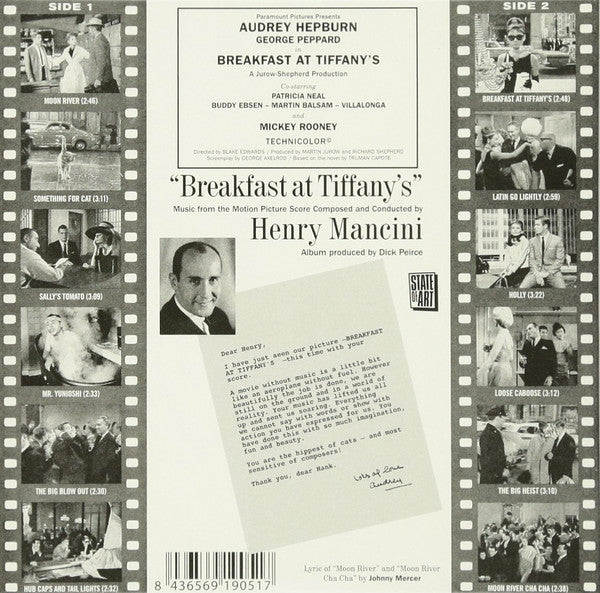 Henry Mancini : Breakfast At Tiffany's  (CD, Album, Ltd, RE, RM, 24-)