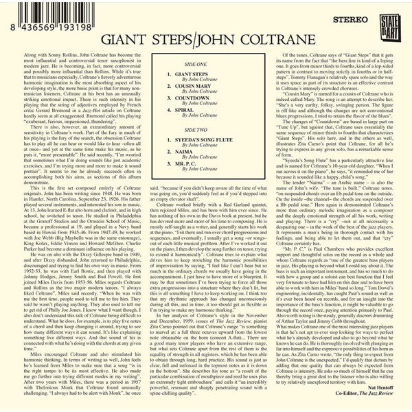 John Coltrane : Giant Steps (CD, Comp, Ltd, RE, RM, 24-)