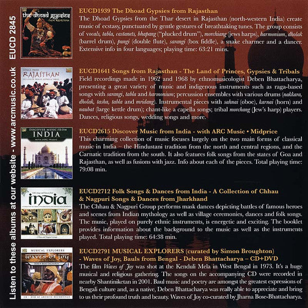 Dhoad Gypsies Of Rajasthan : Times Of Maharajas (CD, Album)