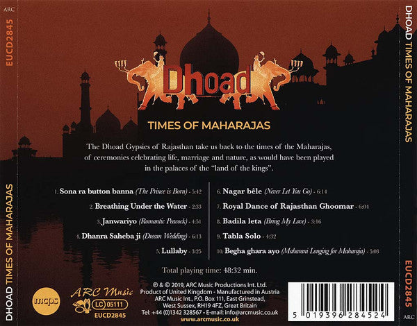 Dhoad Gypsies Of Rajasthan : Times Of Maharajas (CD, Album)