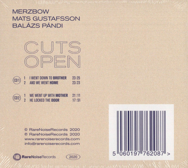 Merzbow / Mats Gustafsson / Balázs Pándi : Cuts Open (2xCD, Album)
