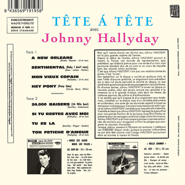 Johnny Hallyday : Tête À Tête Avec Johnny Hallyday (CD, Comp, Ltd, RE, RM, 24-)