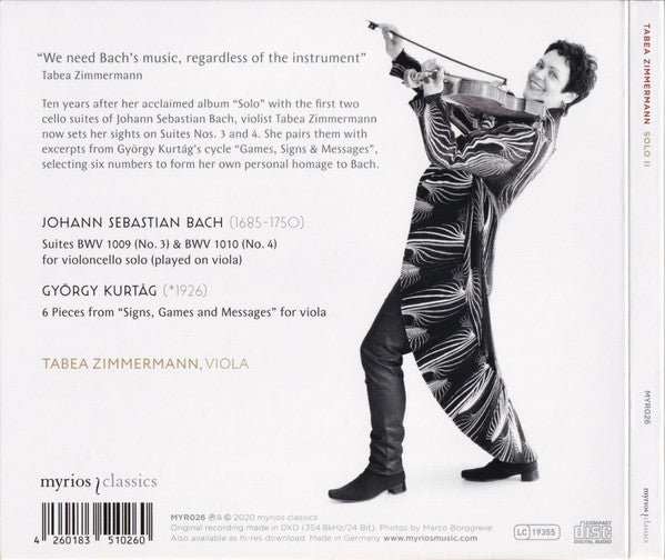Tabea Zimmermann Plays Johann Sebastian Bach & György Kurtág : Solo II (CD)