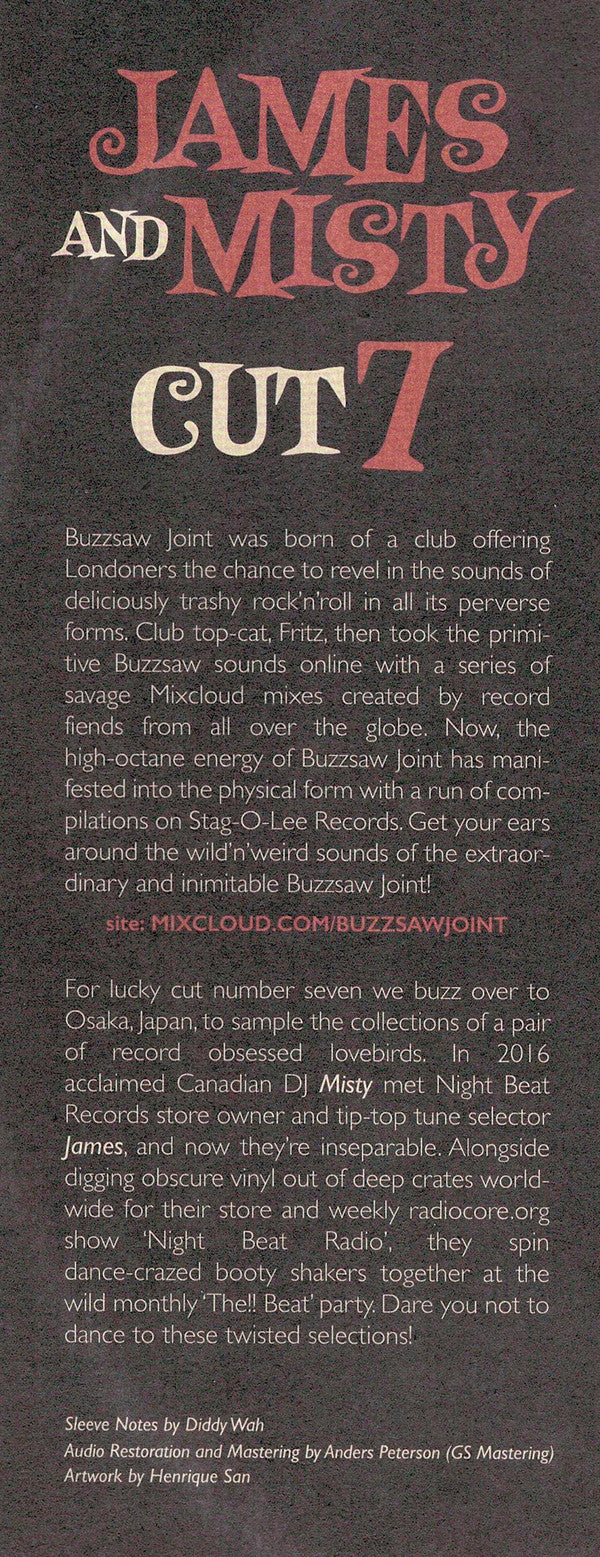 Various : Buzzsaw Joint - James And Misty Cut 7 (LP, Comp)