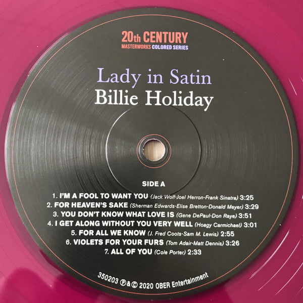 Billie Holiday : Lady In Satin (LP, Ltd, RE, Pur)