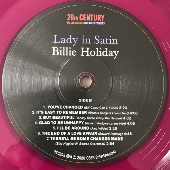 Billie Holiday : Lady In Satin (LP, Ltd, RE, Pur)