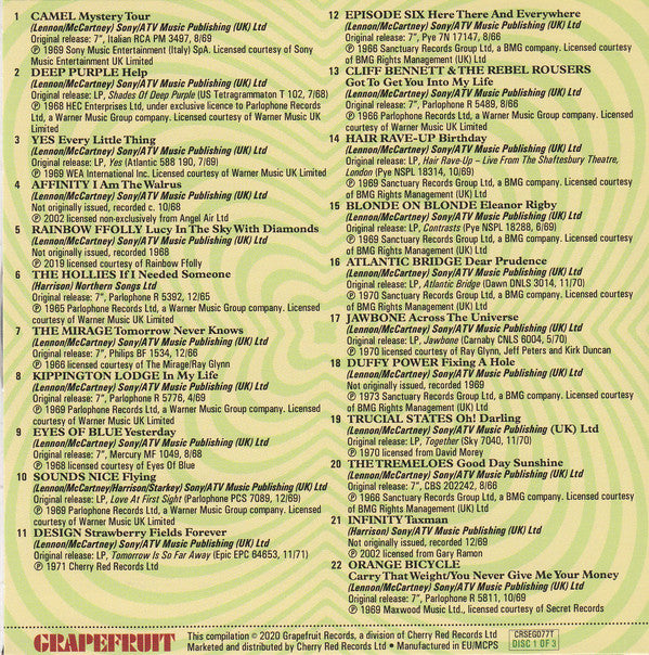 Various : Looking Through A Glass Onion (The Beatles' Psychedelic Songbook 1966-72) (3xCD, Comp)
