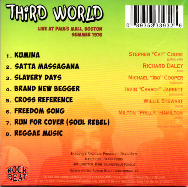 Third World : Live At Paul's Mall, Boston Summer 1976 (CD, Album)