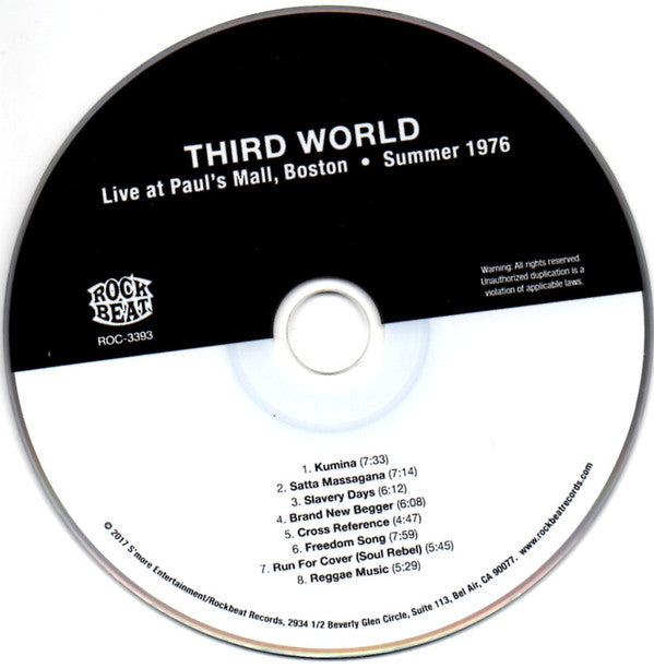 Third World : Live At Paul's Mall, Boston Summer 1976 (CD, Album)