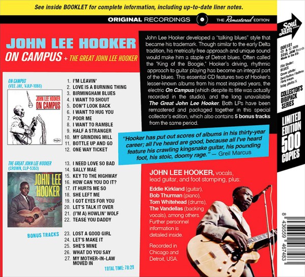 John Lee Hooker : On Campus (CD, Comp, Ltd, RM)