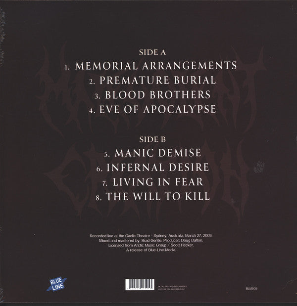 Malevolent Creation : Australian Onslaught (LP, Album, Whi)