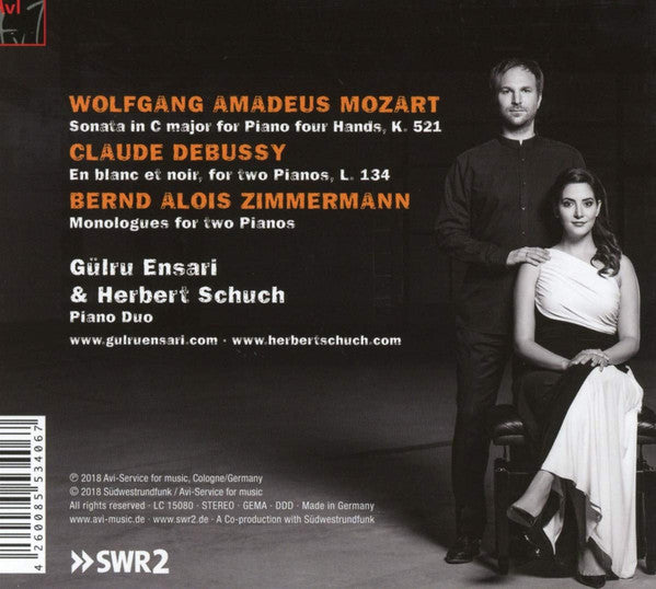 Wolfgang Amadeus Mozart, Claude Debussy, Bernd Alois Zimmermann, Gülru Ensari & Herbert Schuch : Dialogues (CD, Album)