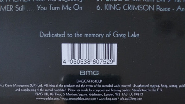 Greg Lake : The Anthology: A Musical Journey (2xLP, Comp, Dlx)
