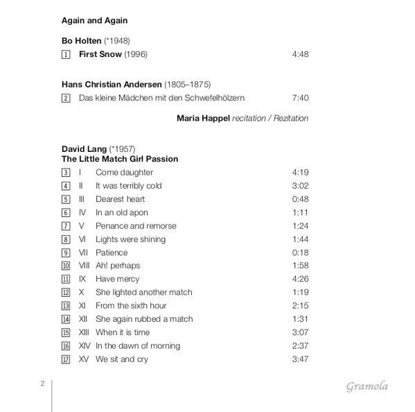 Company of Music, Johannes Hiemetsberger, Maria Happel : Again And Again (CD, Album)