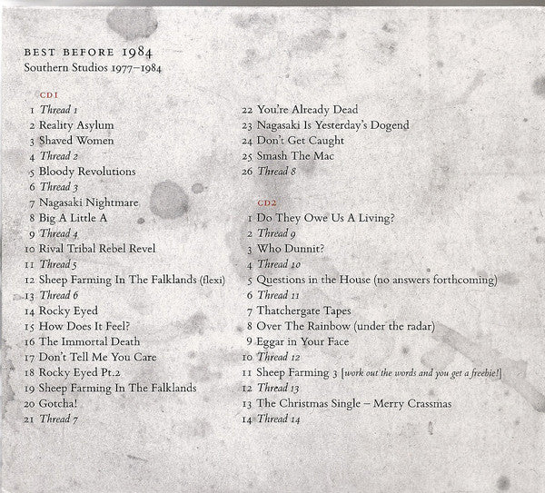 Crass : Best Before 1984 (The Crassical Collection) (2xCD, Album, Comp, RE, RM)