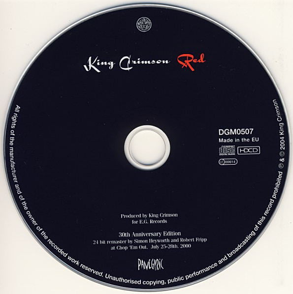King Crimson : Red (HDCD, Album, RE, RM)