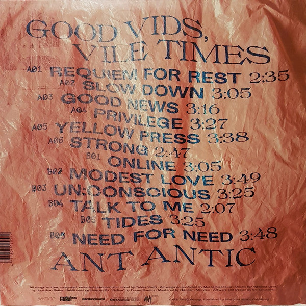 Ant Antic : Good Vids, Vile Times (LP, Album, Col)