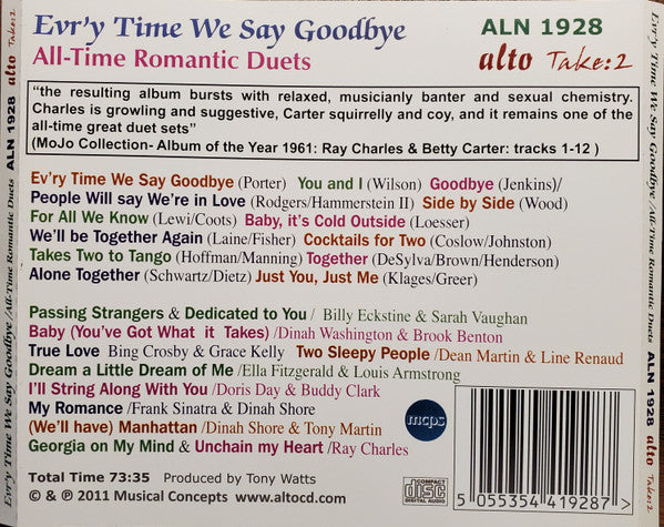 Various : Ev'ry Time We Say Goodbye (CD, Comp)