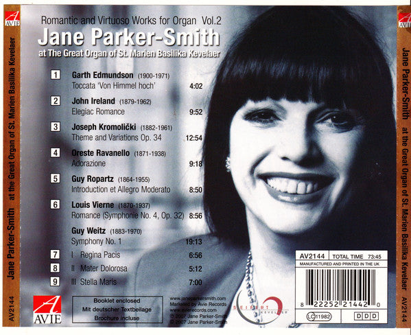Jane Parker-Smith : Romantic And Virtuoso Works For Organ, Vol. 2 (CD, Album)