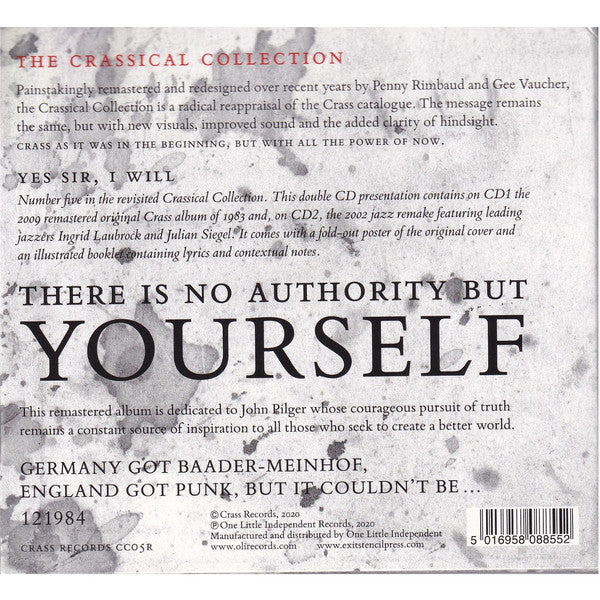 Crass : Yes Sir, I Will (The Crassical Collection) (CD, Album, RE, RM + CD, Album, RE)