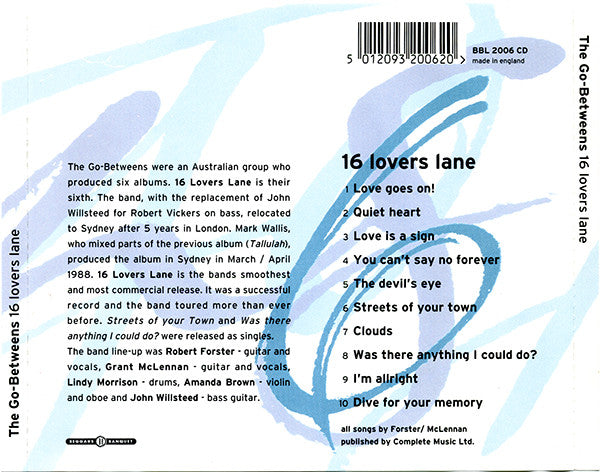 The Go-Betweens : 16 Lovers Lane (CD, Album, RE)